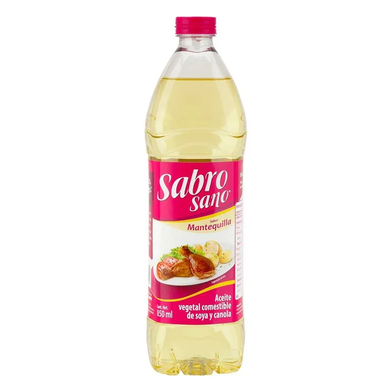 Aceite Vegetal Comestible Sabrosano Mantequilla 850ml