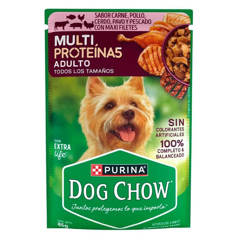 Alimento Húmedo Dog Chow Adulto Todos los Tamaños Multi Proteínas 85 g