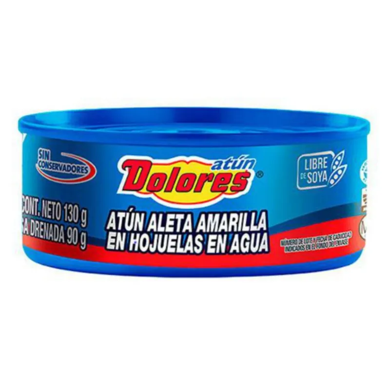 Atún Dolores Aleta Amarilla en Agua 130g