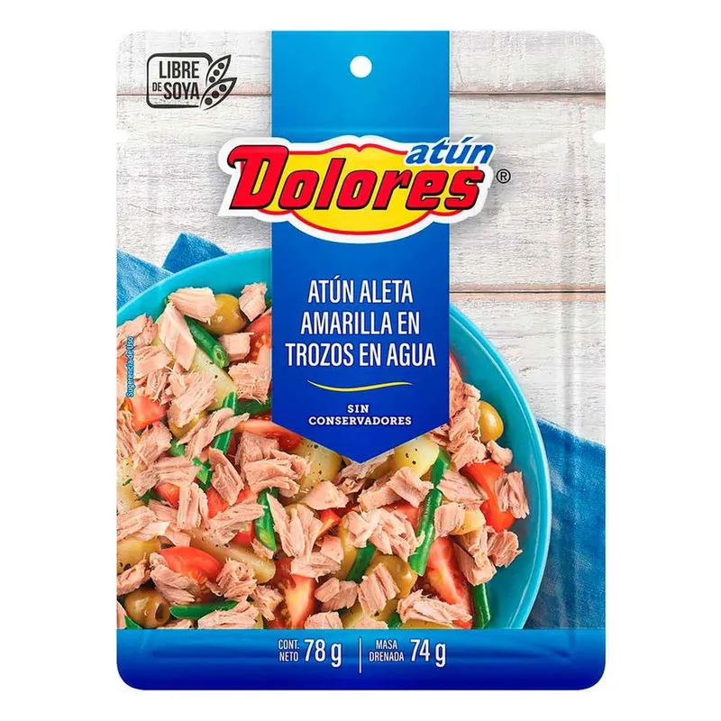 Atún Dolores Aleta Amarilla en Agua 78g