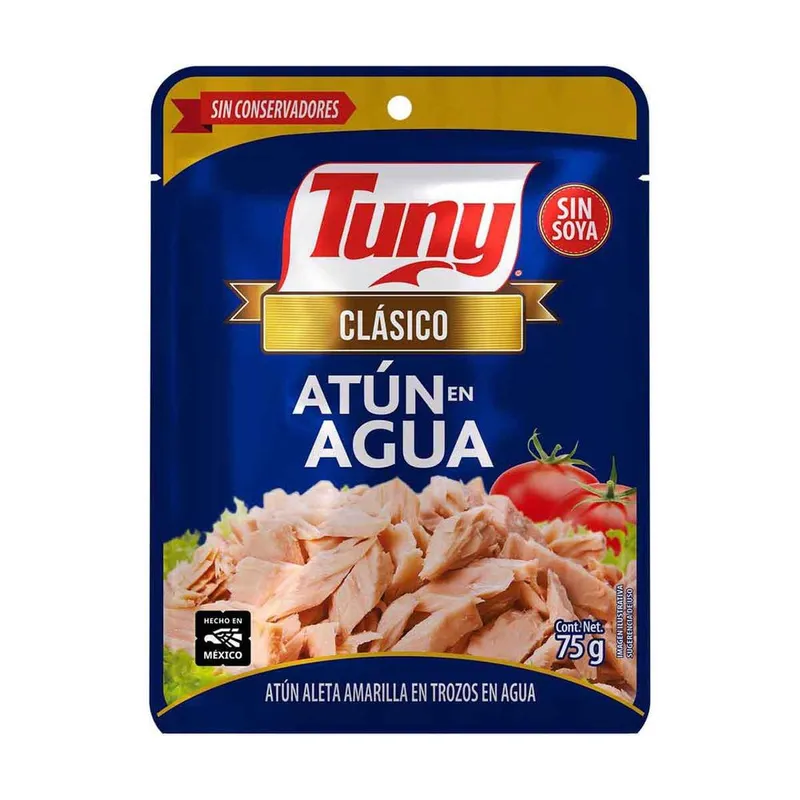 Atún Tuny Agua Pouch Light 75g