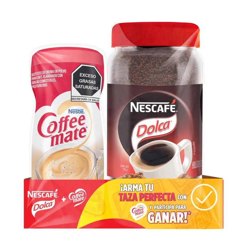 Café Soluble Nescafé Dolca 170g más Coffee Mate 160g
