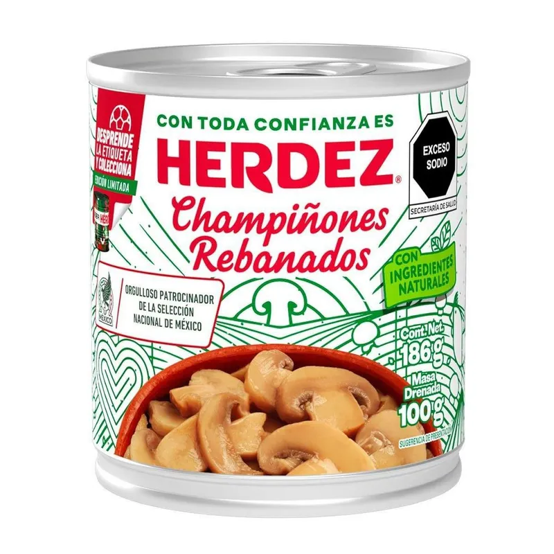 Champiñones Herdez Rebanados 186g