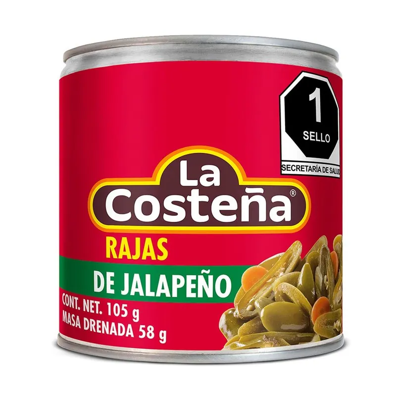 Chiles Jalapeños La Costeña en Rajas 105g