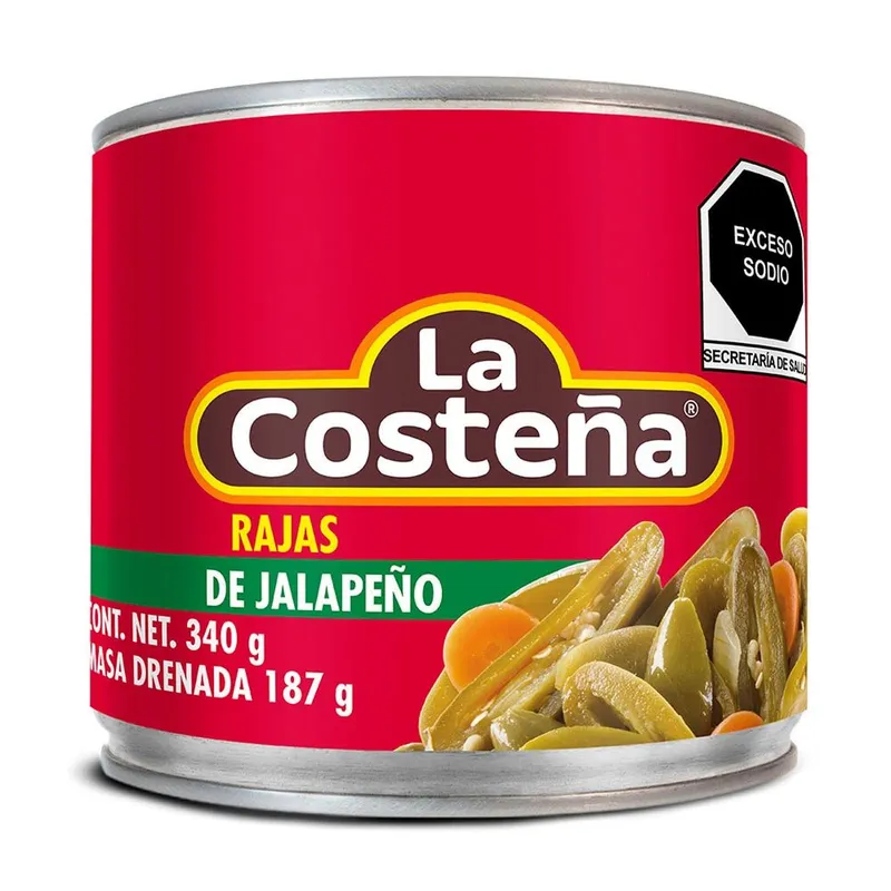 Chiles Jalapeños La Costeña en Rajas 340g