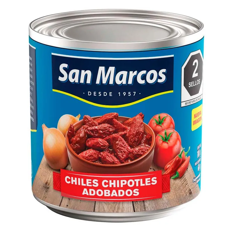 Chipotles San Marcos Adobados Enteros 100g