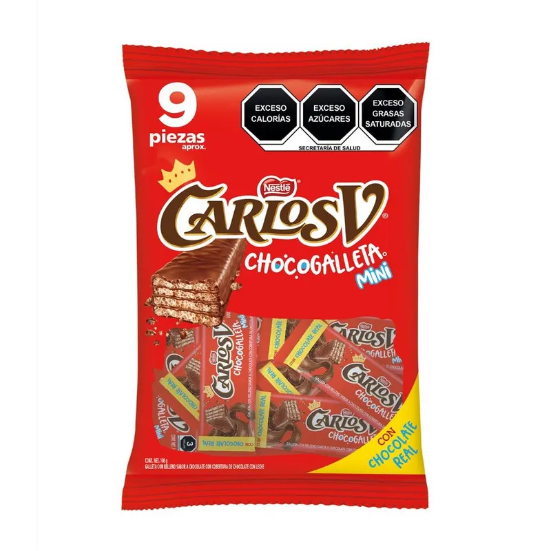 Chocolate Carlos V Chocogalleta mini 9 Pack de 12g c/u