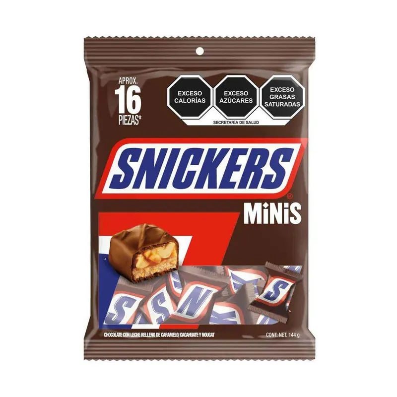 Chocolates Snickers Mini Bolsa 144g