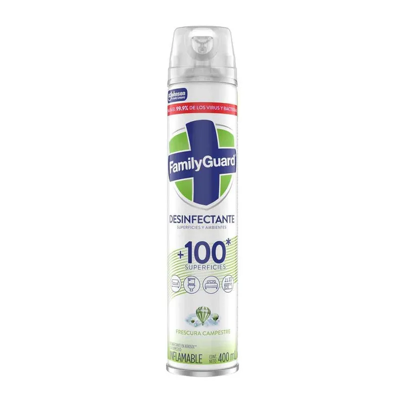 Desinfectante de Superficies en Aerosol Family Guard Frescura Campestre 400ml