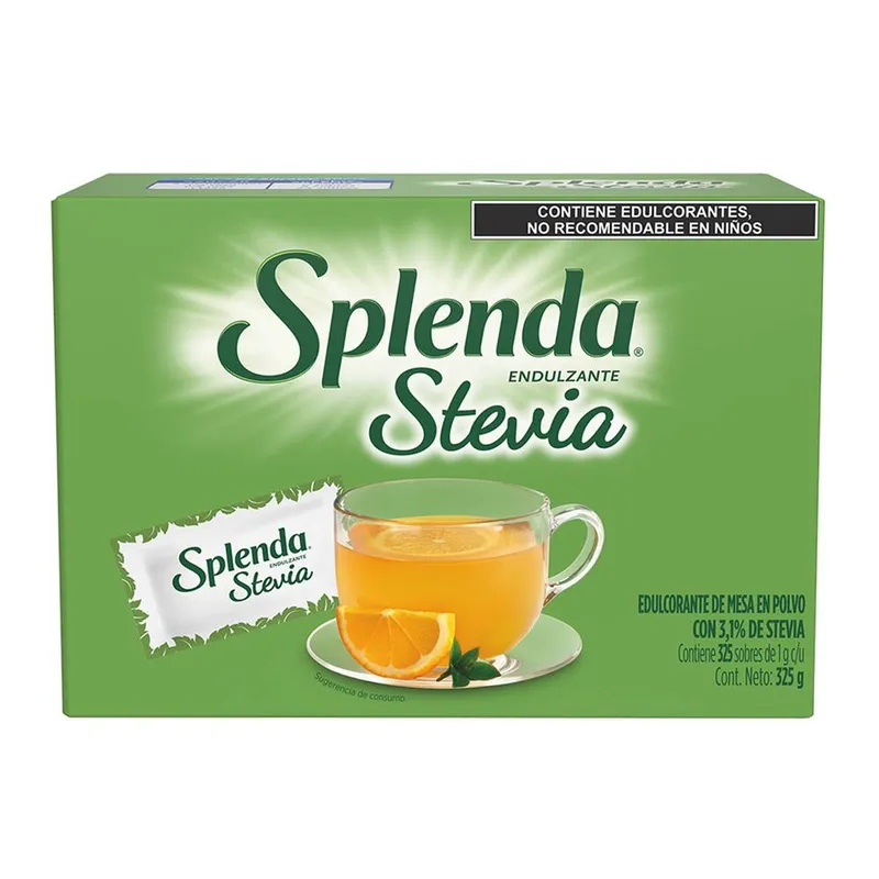 Endulzante Splenda Stevia bajo en calorías 325 sobres 325g