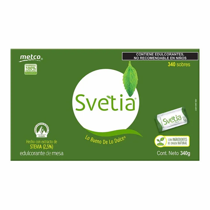 Endulzante Svetia Metco de 340g con 340 Sobres