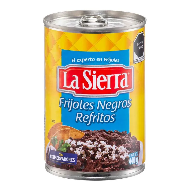 Frijoles La Sierra Negros Refritos 440g