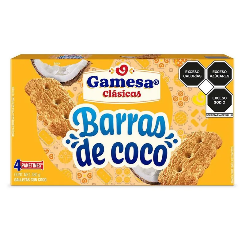 Galletas Gamesa Barra de Coco 280g