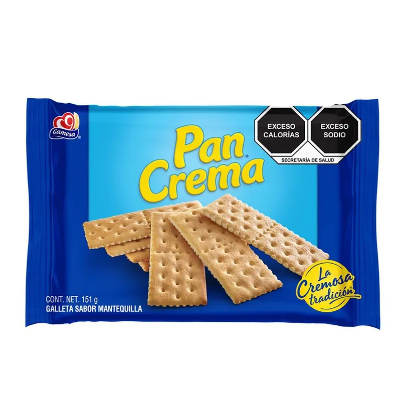 Galletas Sabor Mantequilla Gamesa Pan Crema 151g