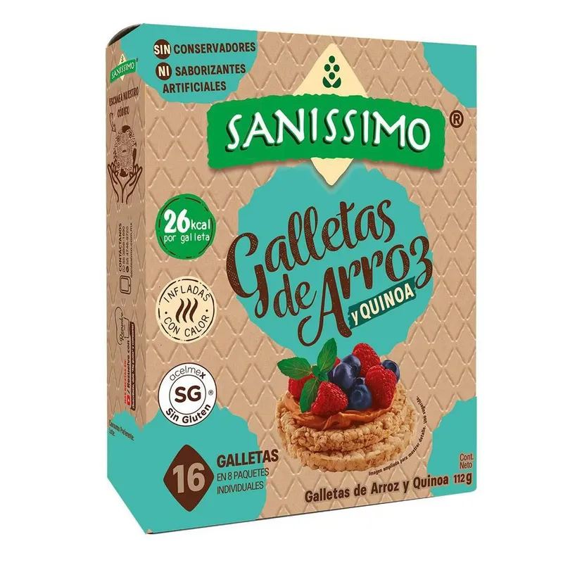 Galletas Sanissimo De Arroz Quinoa 112g