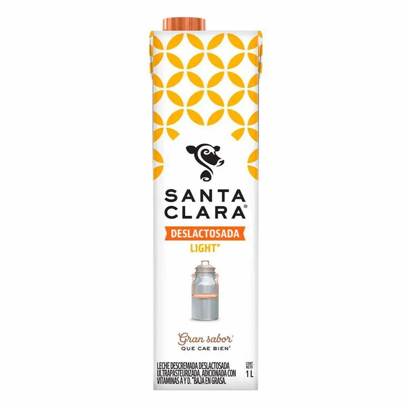 Leche Santa Clara Deslactosada Light 1L