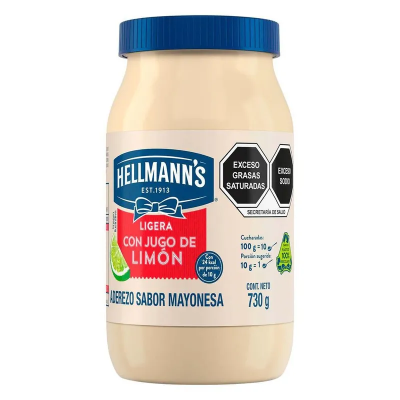 Mayonesa Hellmann's Ligera con Jugo de Limón 730g