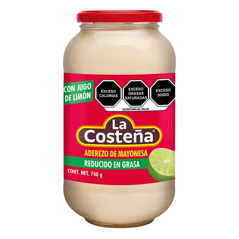 Mayonesa La Costeña Reducida En Grasa 740g