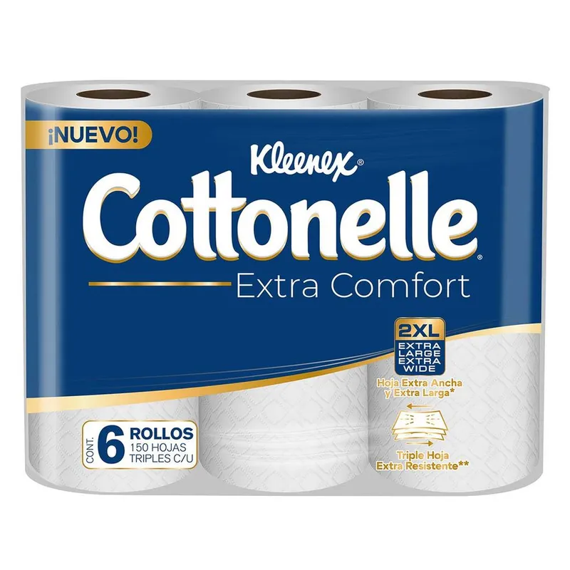Papel Higiénico Cottonelle Extracomfort 6 Rollos