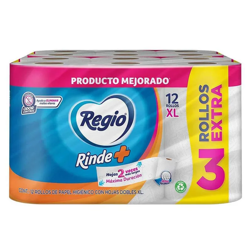 Papel Higiénico Regio Rinde+  12 Rollos