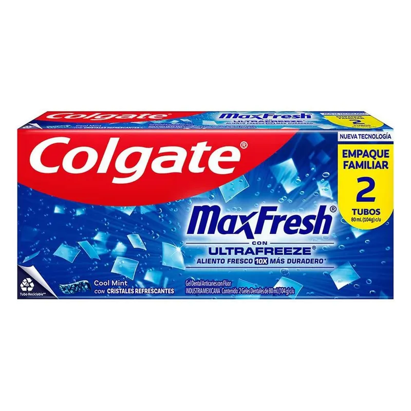 Pasta Dental Colgate Max Fresh Ultrafreeze Cool Mint 2x80ml