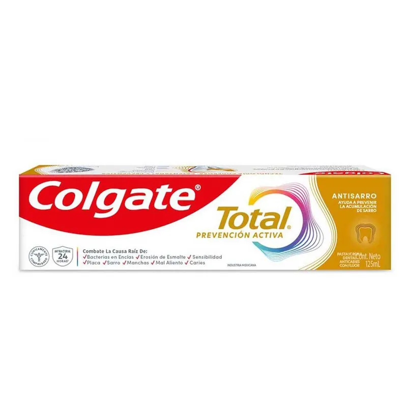 Pasta Dental Colgate Total Antisarro Previene la Acumulación de Sarro 125ml