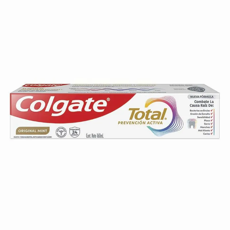 Pasta Dental Colgate Total Original Mint 24 Horas de Prevención Activa 160ml
