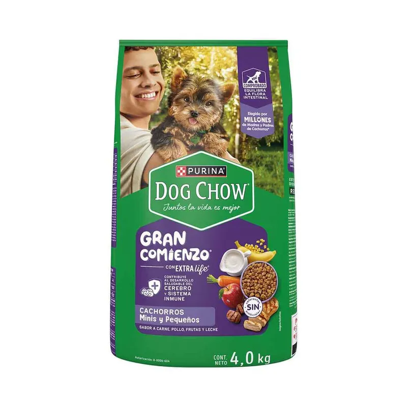 Purina Dog Chow Cachorros Minis y Pequeños Bulto de 4kg