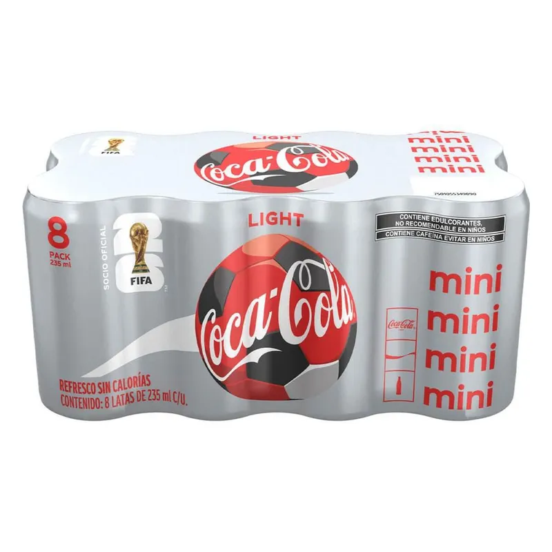 Refresco Coca-Cola Light 8 Latas de 235ml c/u