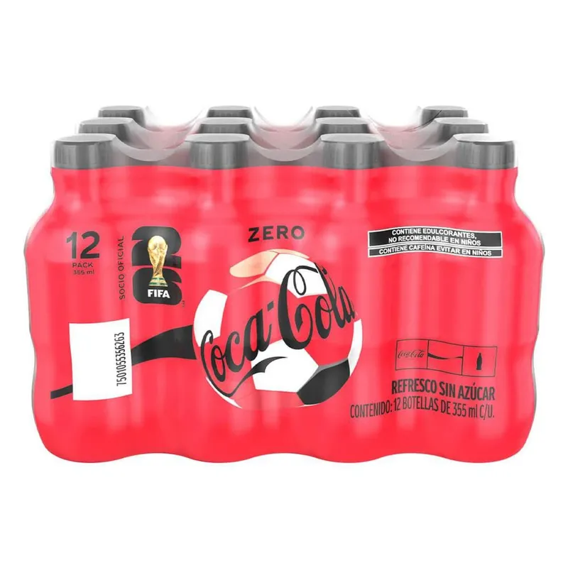 Refresco Coca-Cola Sin Azúcar 12 Piezas de 355ml c/u
