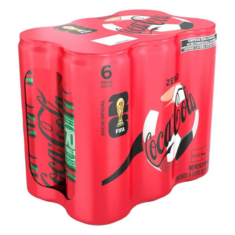 Refresco Coca-Cola Sin Azúcar 6 Latas de 355ml c/u