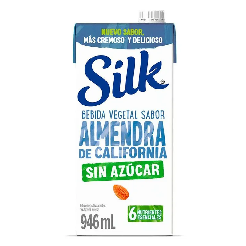 Silk Bebida Vegetal Sabor Almendra de California Sin Azúcar 946ml