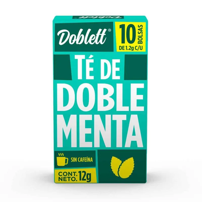 Té Doblett Doble Menta 10 Bolsitas de 1.2 c/u