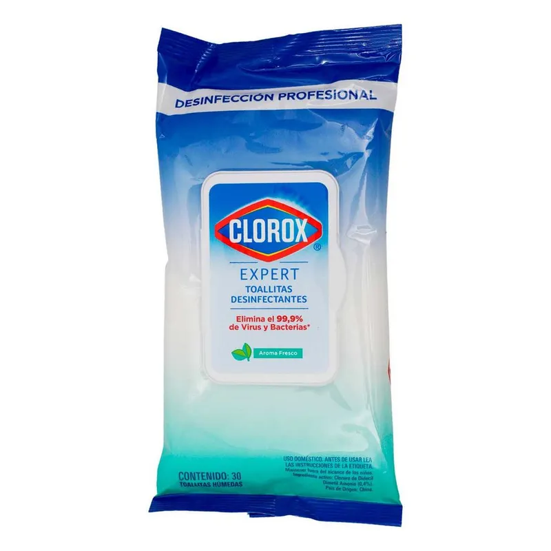 Toallitas Desinfectantes Clorox Expert Aroma Fresco 30 Toallitas